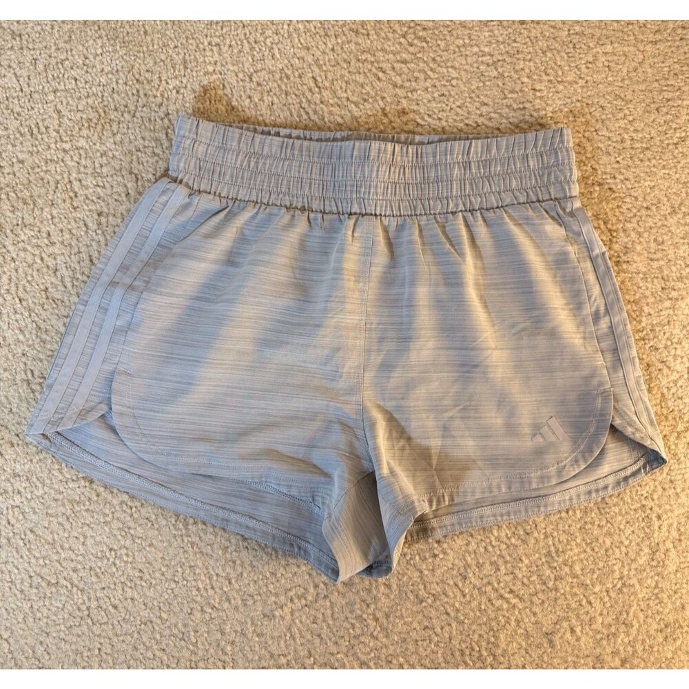 adidas AEROREADY Women's Heather Gray 3-Stripes Athletic Shorts Medium